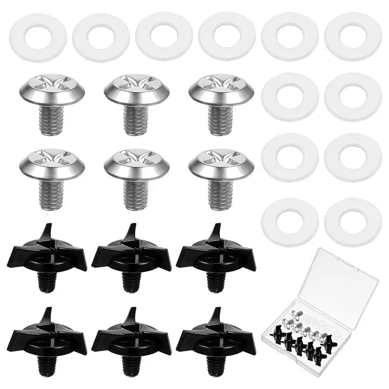 Helmet Visor Screws Replacement Set, 12 PCS With 12PCS Rubber Washers For Motorcycle Helmets