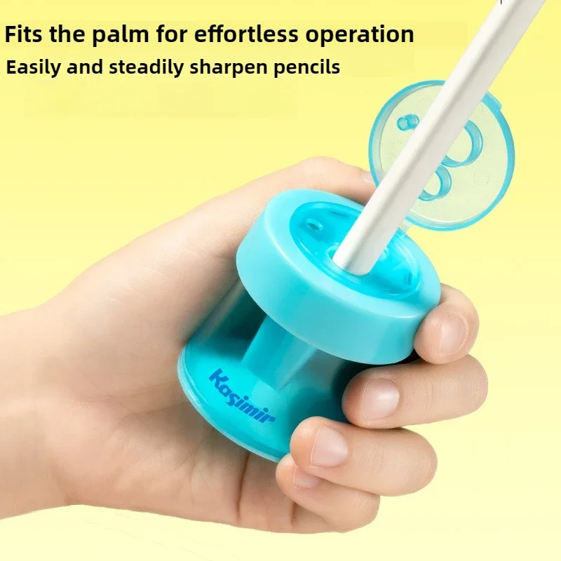 เครื่องเหลาดินสอแบบใช้มือคาซิเมียร์ ทริปเปิ้ลโฮลสำหรับนักเรียนเครื่องตัดดินสอขนาดเล็กแบบพกพาความจุขนาดใหญ่เครื่องเขียนอุปกรณ์การเรียน