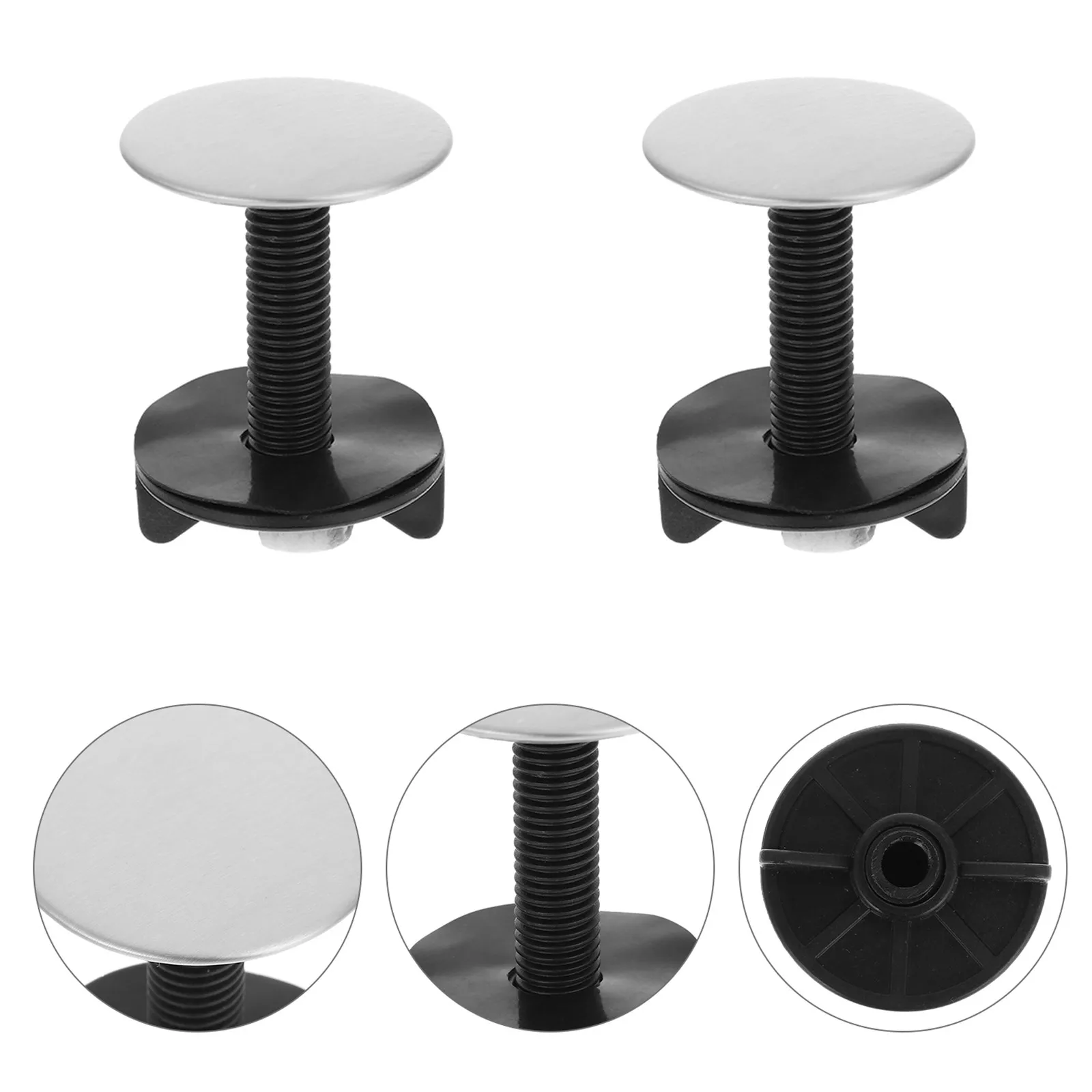 2 Pcs Faucet Hole Plug for Bathroom Kitchen Sink Plate Cover Cap Silver Accessories