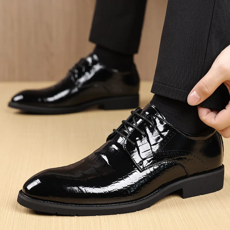 

Men's leather shoes, business formal wear, all-season casual commuting work shoes, British wedding shoes, dress shoes