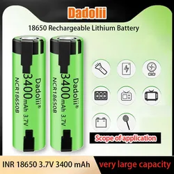 100% brand new and original high quality 18650 lithium ionrechargeable battery 3.7 V 3400 mAh NCR18650B flashlight battery