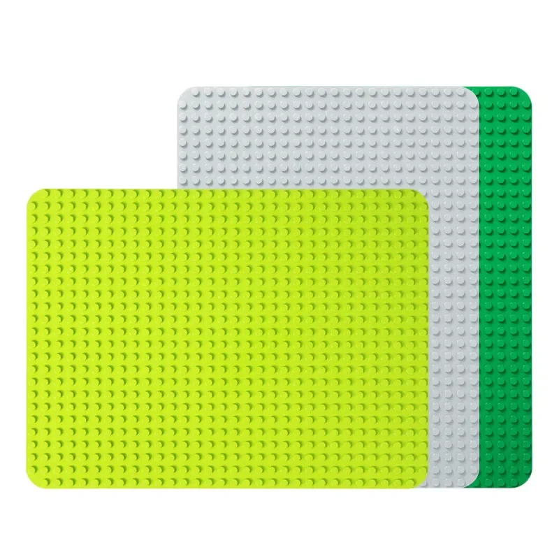 Plaque de base 24x32 points, grand panneau de briques pour mur ou sol DIY, Compatible avec Duplo, jouet cadeau éducatif pour enfants