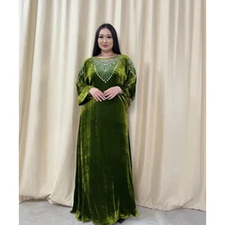 Green The Moroccan Velvet Caftan Abaya Wedding Dress Is A Very Elegant Long Style