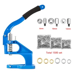 Grommet Eyelet Machine Punch Manual Installation Tool Hand Press Sew Pressing Clamp Machine DIY Manual Snap Eyelet Press Craft