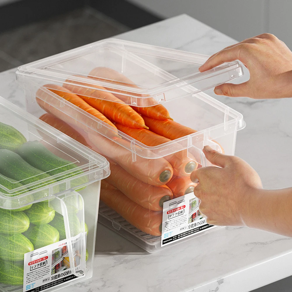 Vegetable Eggs Meat Storage Box Kitchen Drawer-Type Storage Box Refrigerator Side Door Organizer Fresh-Keeping Box Storage Rack