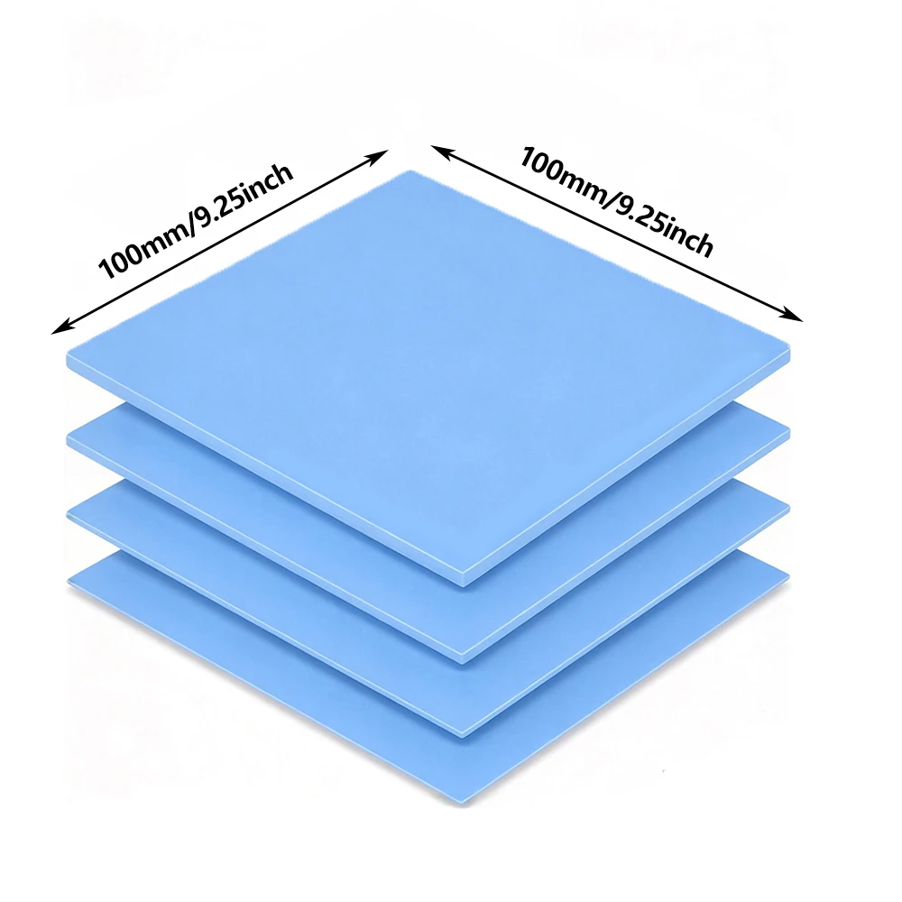 Thermal conductive silicone pad 100 × 100mm, 0.5/1/1.5/2mm thick heat sink, electrical insulation gap filling material