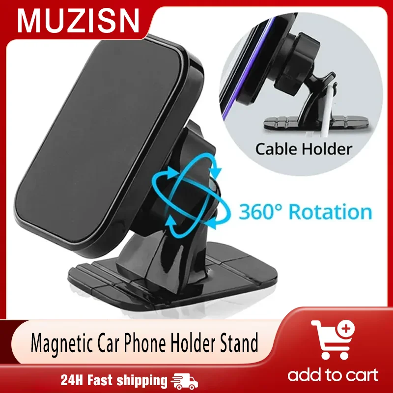 

Автомобильный магнитный держатель для телефона, крепление для телефона с вентиляционным отверстием, универсальный магнитный держатель для приборной панели, подставка для мобильного телефона для iPhone, Samsung, Xiaomi