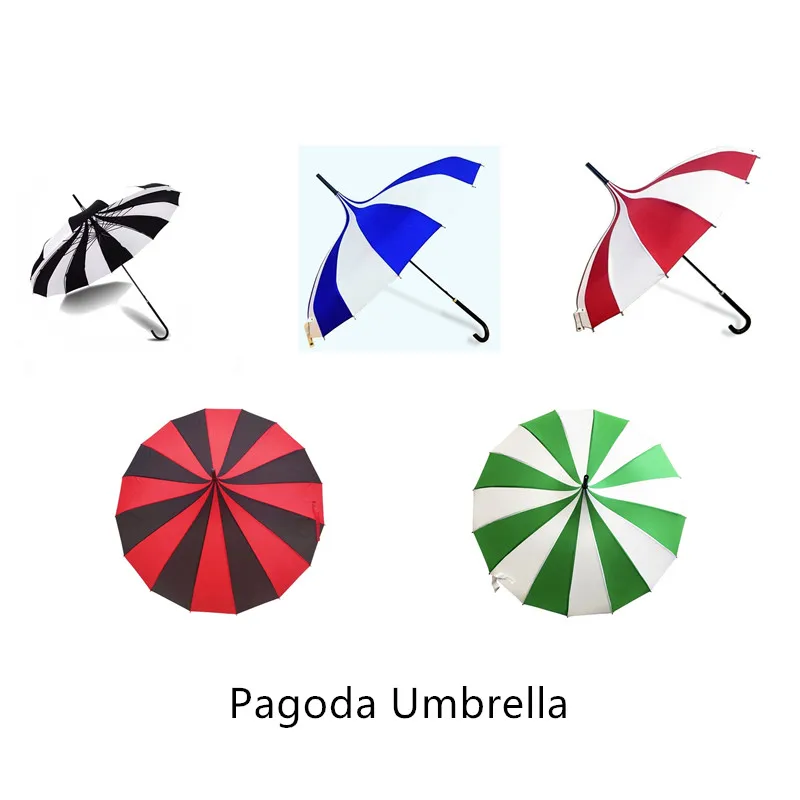 

20 шт., дизайнерский зонт от солнца, пагода, зонтик с длинной ручкой, рождественский подарок, креативный специальный стиль