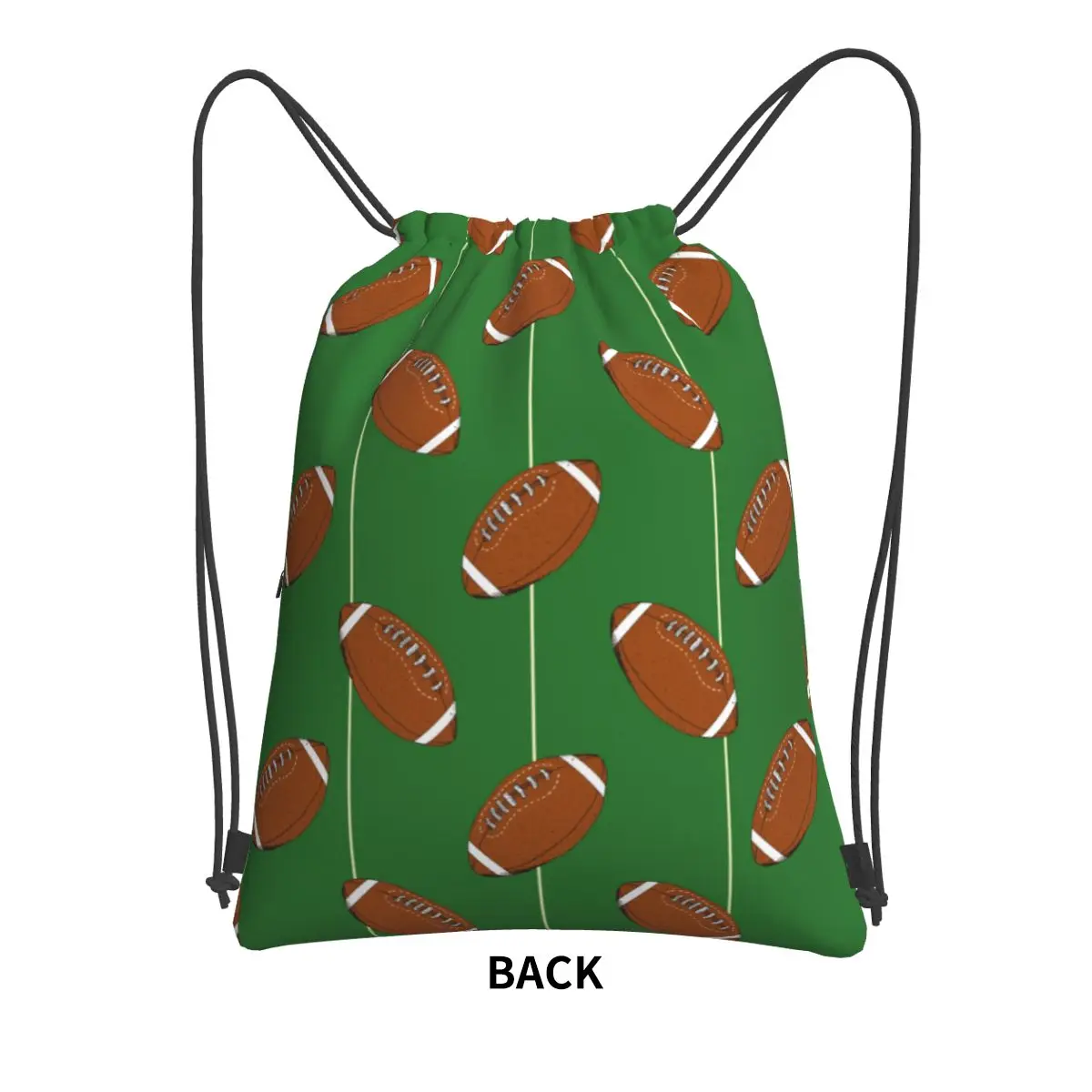 Gridiron Lover Amerikaanse Voetballer Rugzak Met Trekkoord Met Rits Sporttas Rugbybal Print String Sackpack