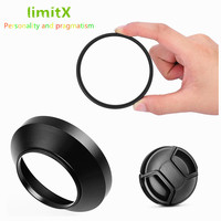 UV Filter Wide Angle Metal Lens Hood Cap for Panasonic DC FZ80 FZ82 FZ83 FZ85 FZ72 FZ70 FZ50 Sony H400 HX400V HX350 HX300 Camera