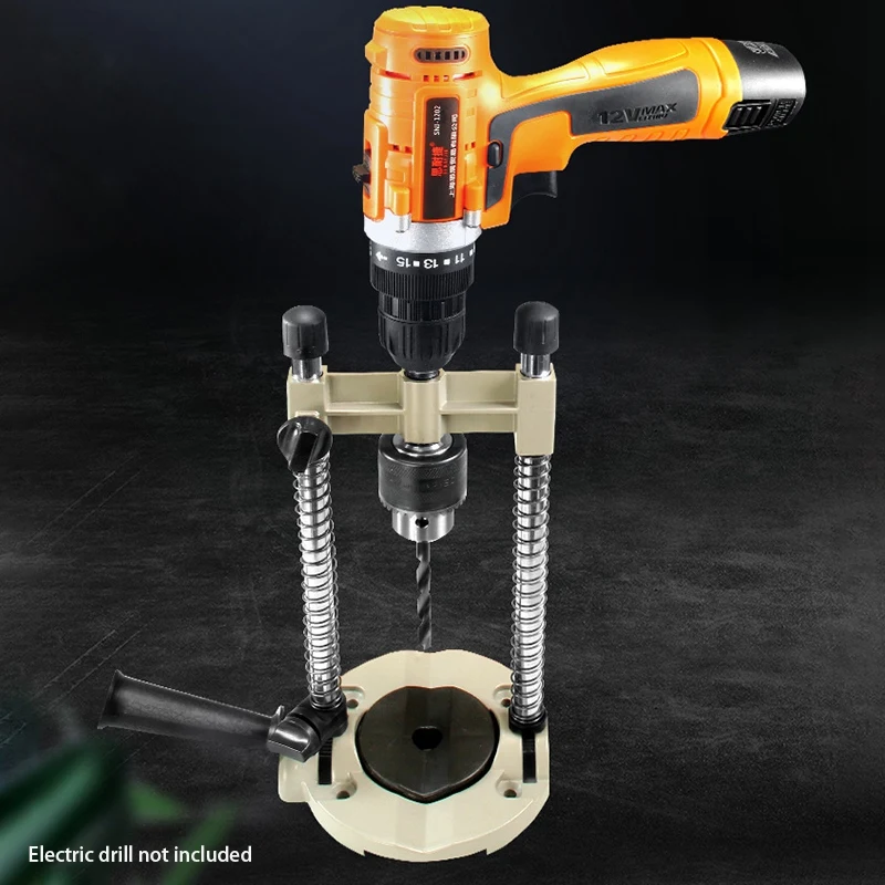 Precision 45-90 degree Angle Adjustable Drill Guide Attachment with Chuck Drill Holder Stand Drilling Guide