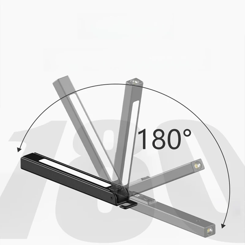 Lampe de travail pliante LED avec stylo de travail COB, 180 °   Lampe de travail de réglage avec aimant de règle multifonction 180 °   Réglage
