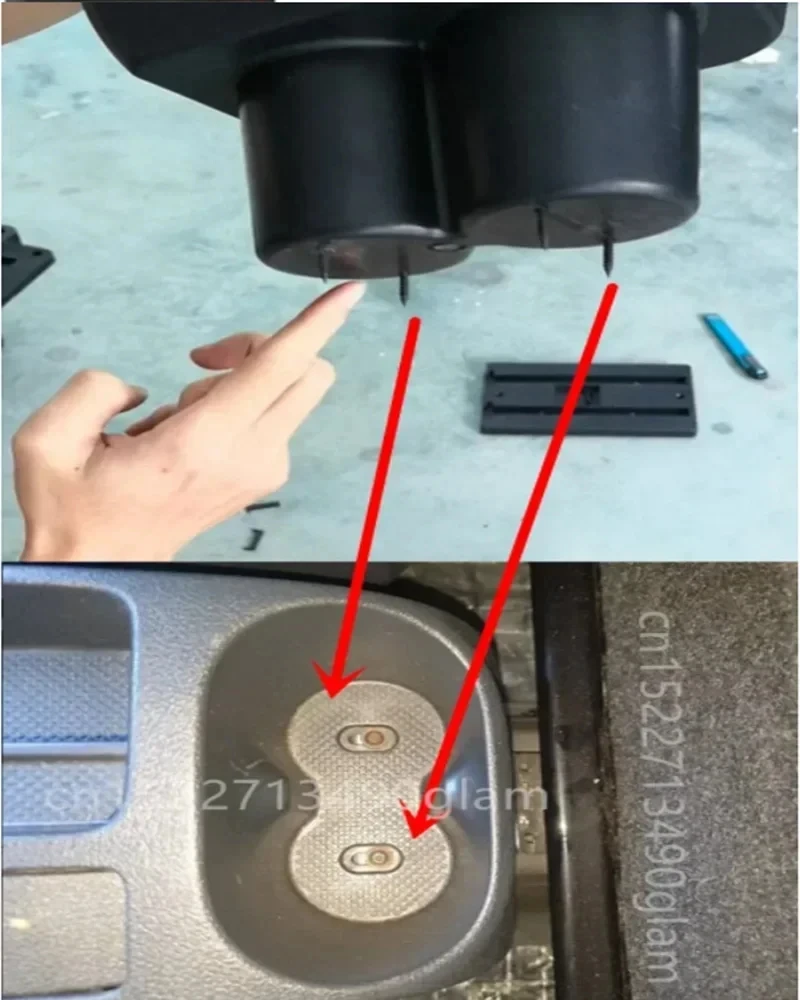 Auto-Armlehnenbox für Volkswagen VW Touran Caddy, zentrale Aufbewahrungsbox mit USB-Anschluss, spezielles Nachrüstzubehör für den Innenraum – Detail 3