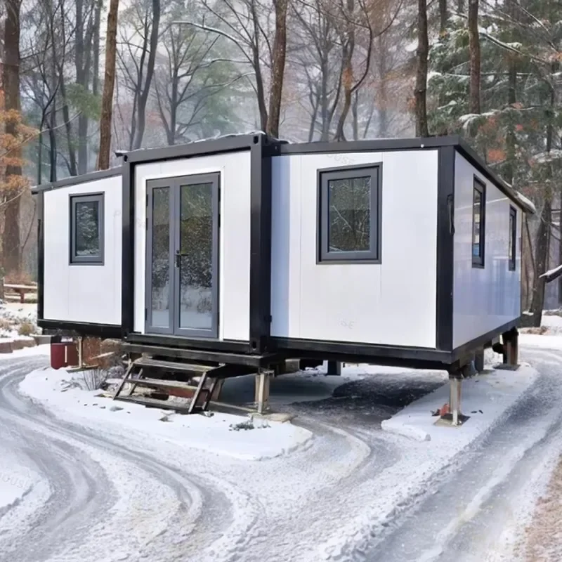 2025 Nieuw ontwerp Tiny House 20ft Luxe uitbreidbaar containerhuis Geprefabriceerde huizen met dakterras Tiny Homes