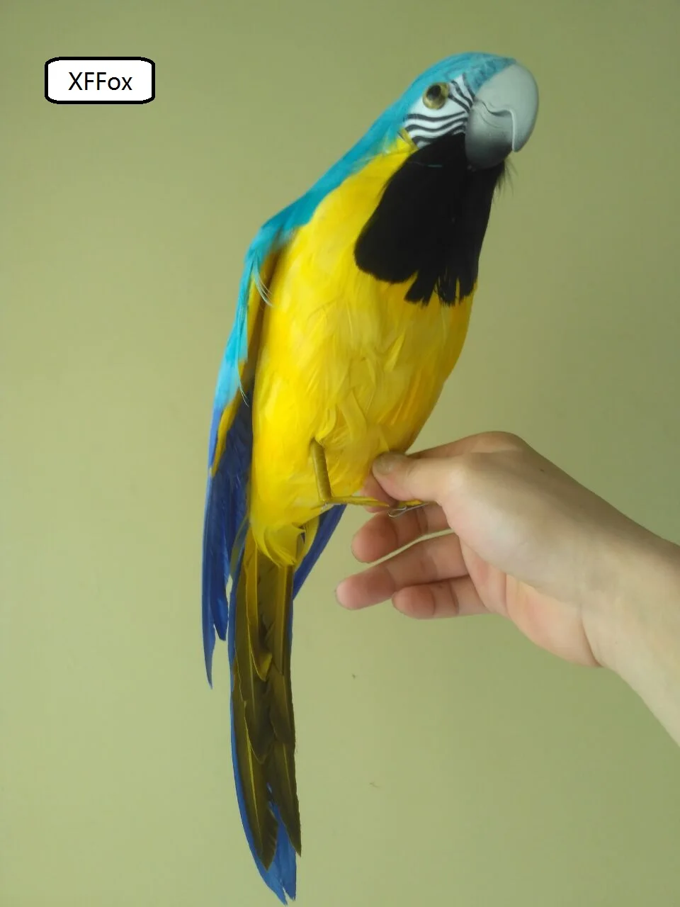 45cm Blue And Yellow Parrot Model Real Life Representation Foam And Furs Parrot Bird Gift D0237