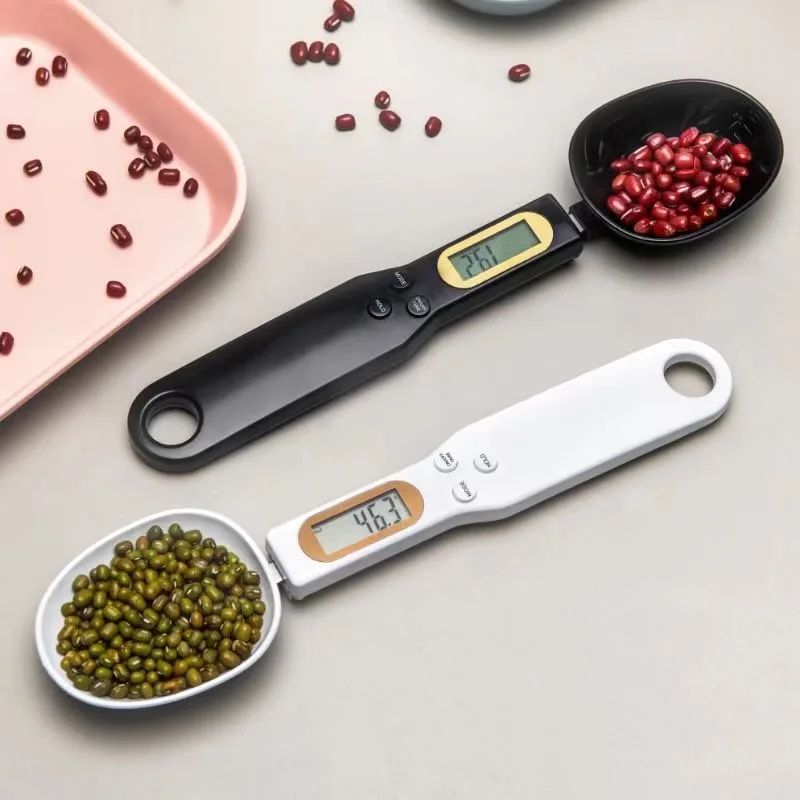 Mini LCD Spoon Scale – Digital Kitchen Scale 0.1-500 g, Milk/Coffee/Baking Precise Weight Tool, Battery Included