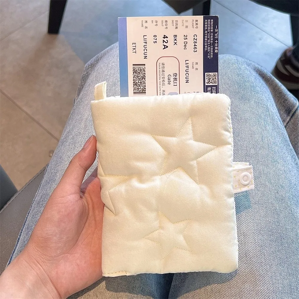 محفظة سفر لطيفة على شكل نجمة، غطاء جواز سفر، حامل تذكرة، مشبك جواز السفر، حقيبة بطاقات تخزين متعددة الوظائف للطائرة