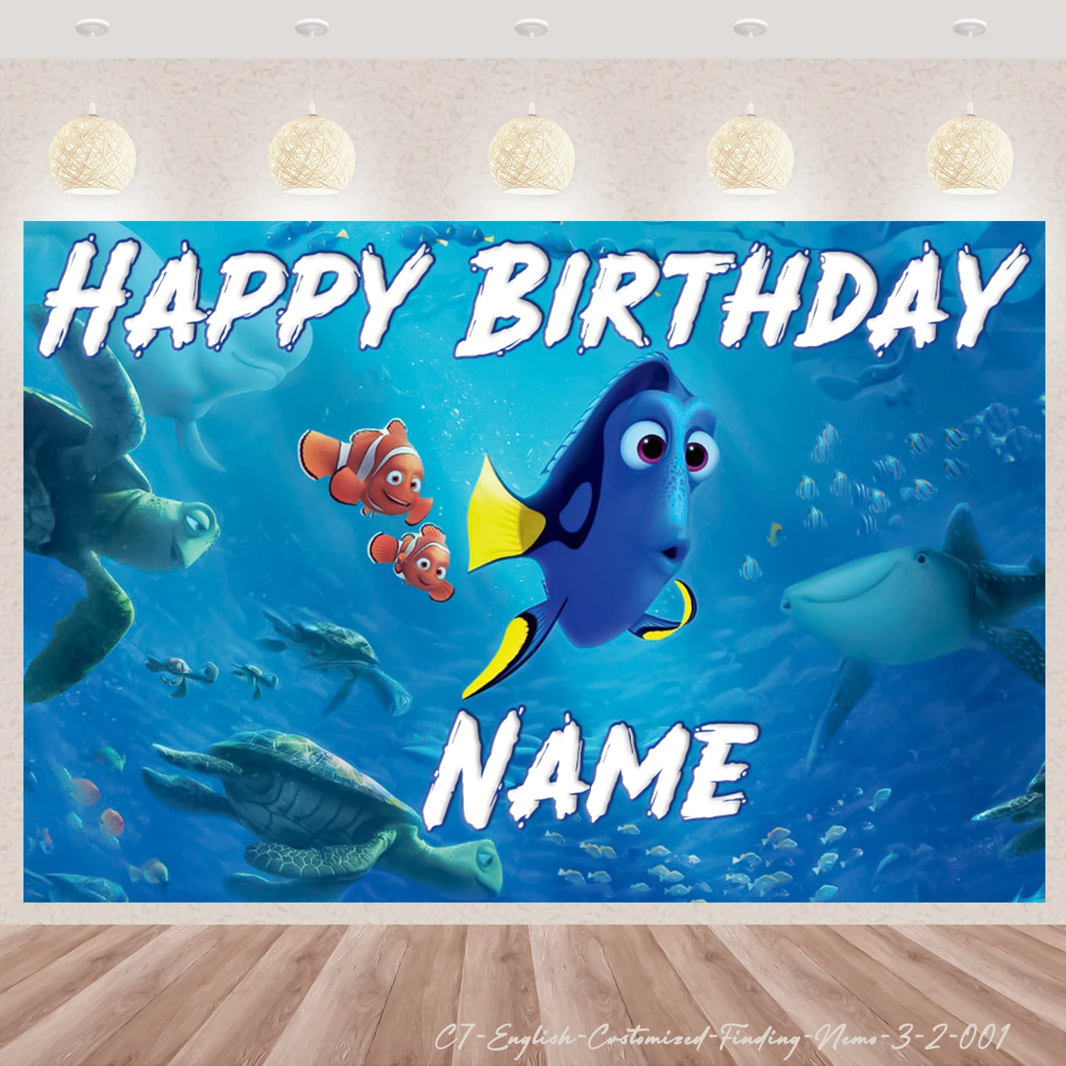 Monsters University Finding Nemo Donald Duck Lilo & Stitch Birthday Party Personalized Customization Background Baby Shower image 6