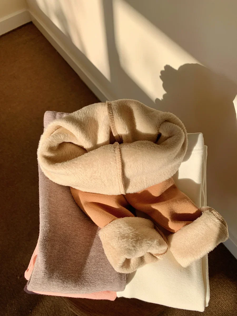 2-10T Toddler Kid Baby Boy Girl Winter Clothes Thick Warm Infant Pant Casual Stretch Velvet Trousers