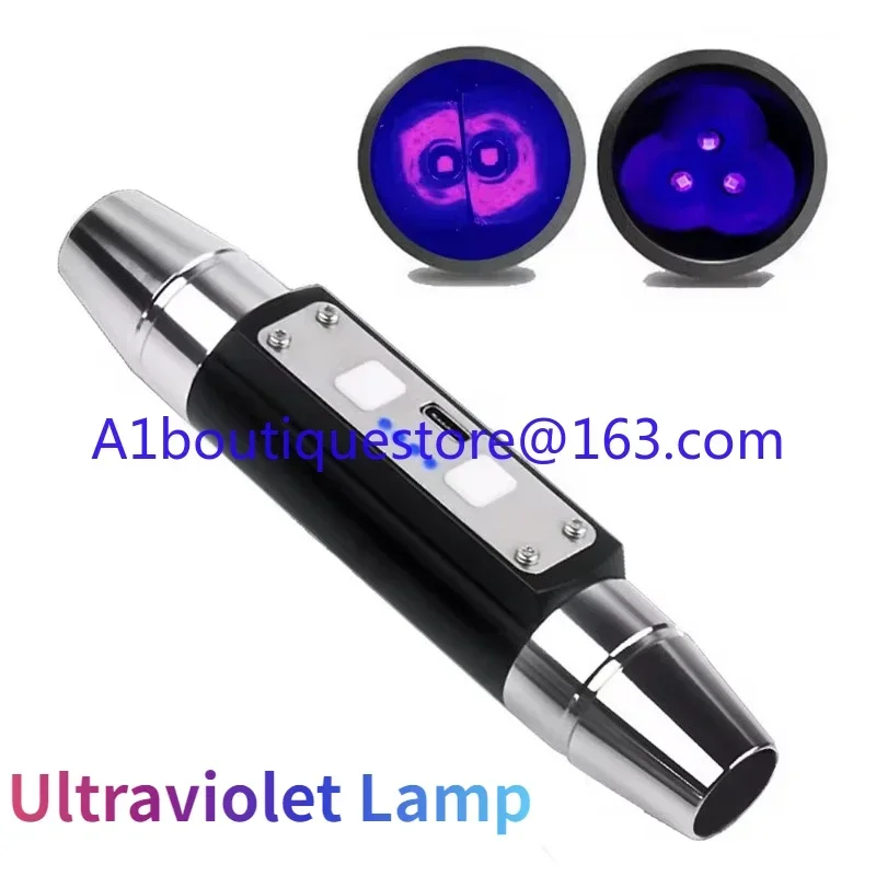 

Longwave and Shortwave UV Lamp 254/365/395 Nano Mineral Phosphor Detector UVA UVC Diode Flashlight with ZWB3 Filter