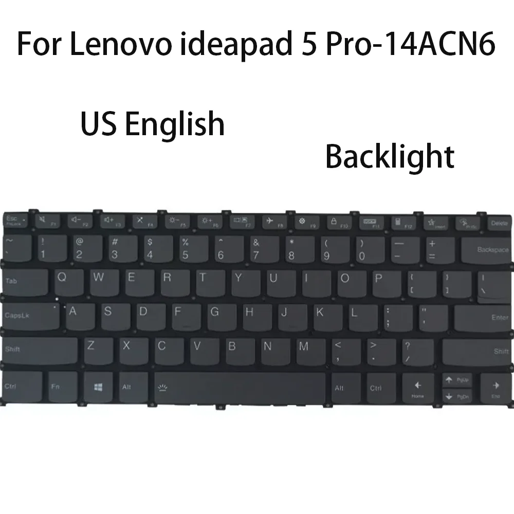 

New Laptop Keyboard For Lenovo IdeaPad 5 Pro-14ACN6 Pro-14ITL6 5-14ALC05 US English with Backlight Keyboard
