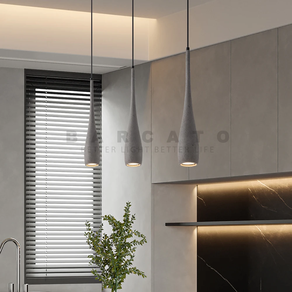 الاسمنت GU10 قلادة LED أضواء الديكور المطبخ بار غرفة نوم غرفة المعيشة LED تركيبات إضاءة معلقة صغيرة تعليق الإنارة