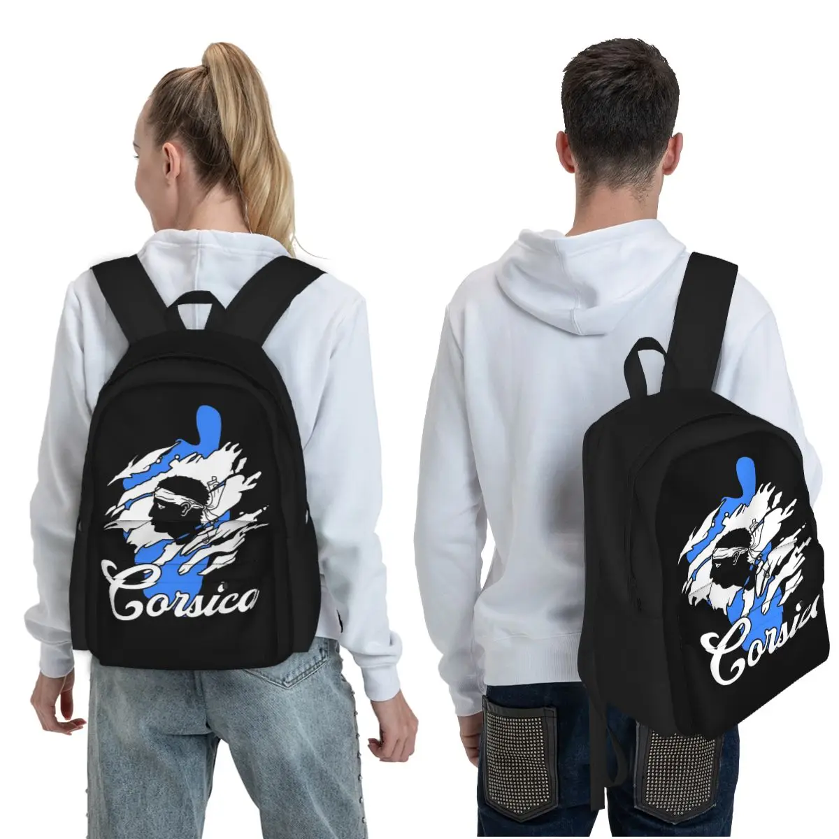 Island Corse Student Backpack School Bag Hiking Travel Daypack for Boys Girls Fashion Bookbag Shoulder Bags