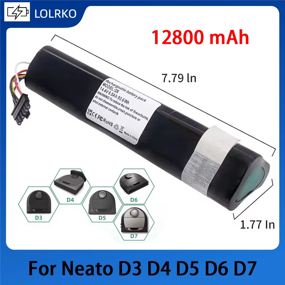 

Original 14,4 V 9800mAh Sweeping Robot Li-ion Replacement Battery for Neato Botvac D3, D4, D5, D6, D7, 945-0225/205-0011