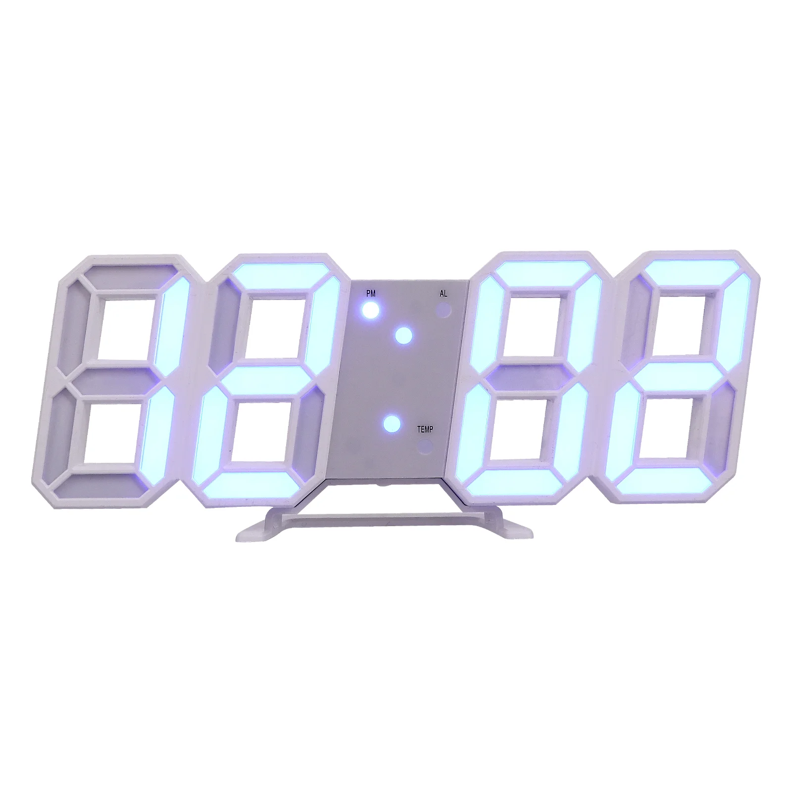 

3 D 3d Digital Alarm Clock Modern Night Light LED Number Time Nightlight Display Plastic Child Desktop