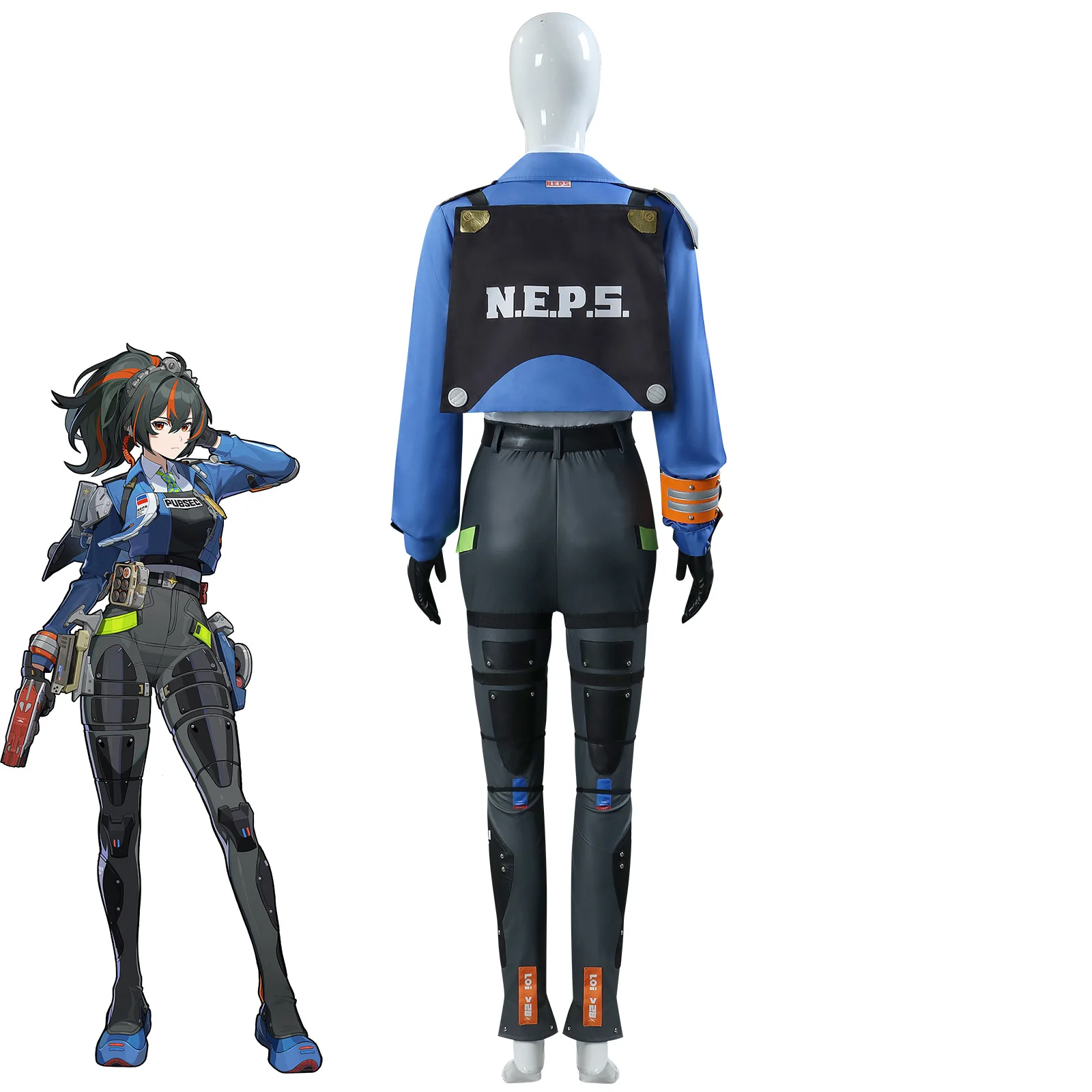 Kostium Cosplay Zenless Zone Zero, Strój Lidera Drużyny Śledczej ZhuYuan z Peruką, Ubrania Anime