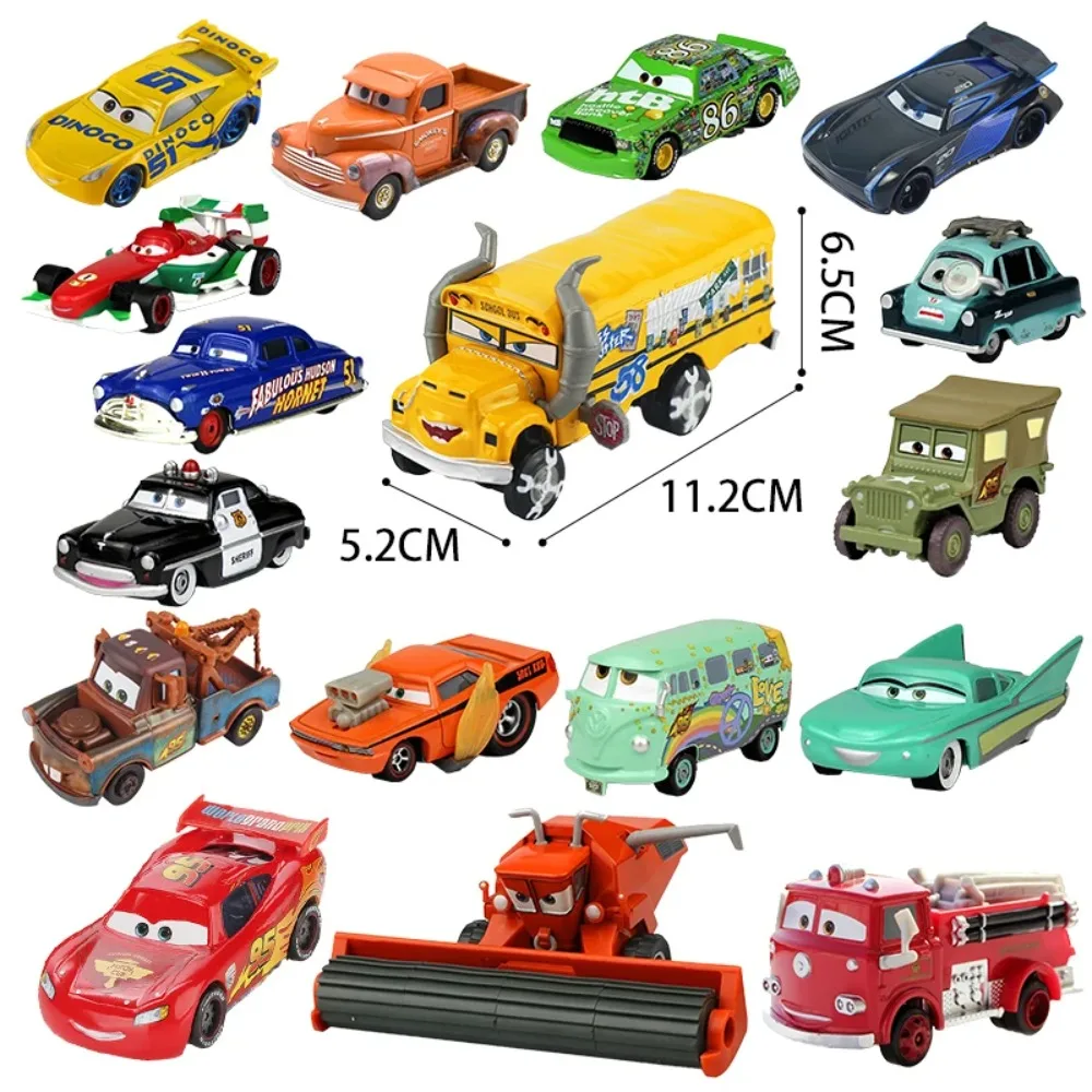 Disney Pixar Cars 2 3 Speelgoed Lightning McQueen Truck Oom Mack 1:55 Diecast Mater Zuiger Cup Fritter Frank Model Kind Kids Geschenken