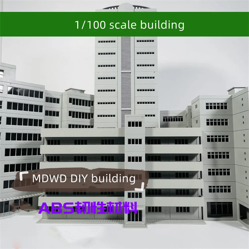 1: 100 Scale Plastic Building Assembly Model Of Multiple Urban Simulation High-Rise Building Scenes