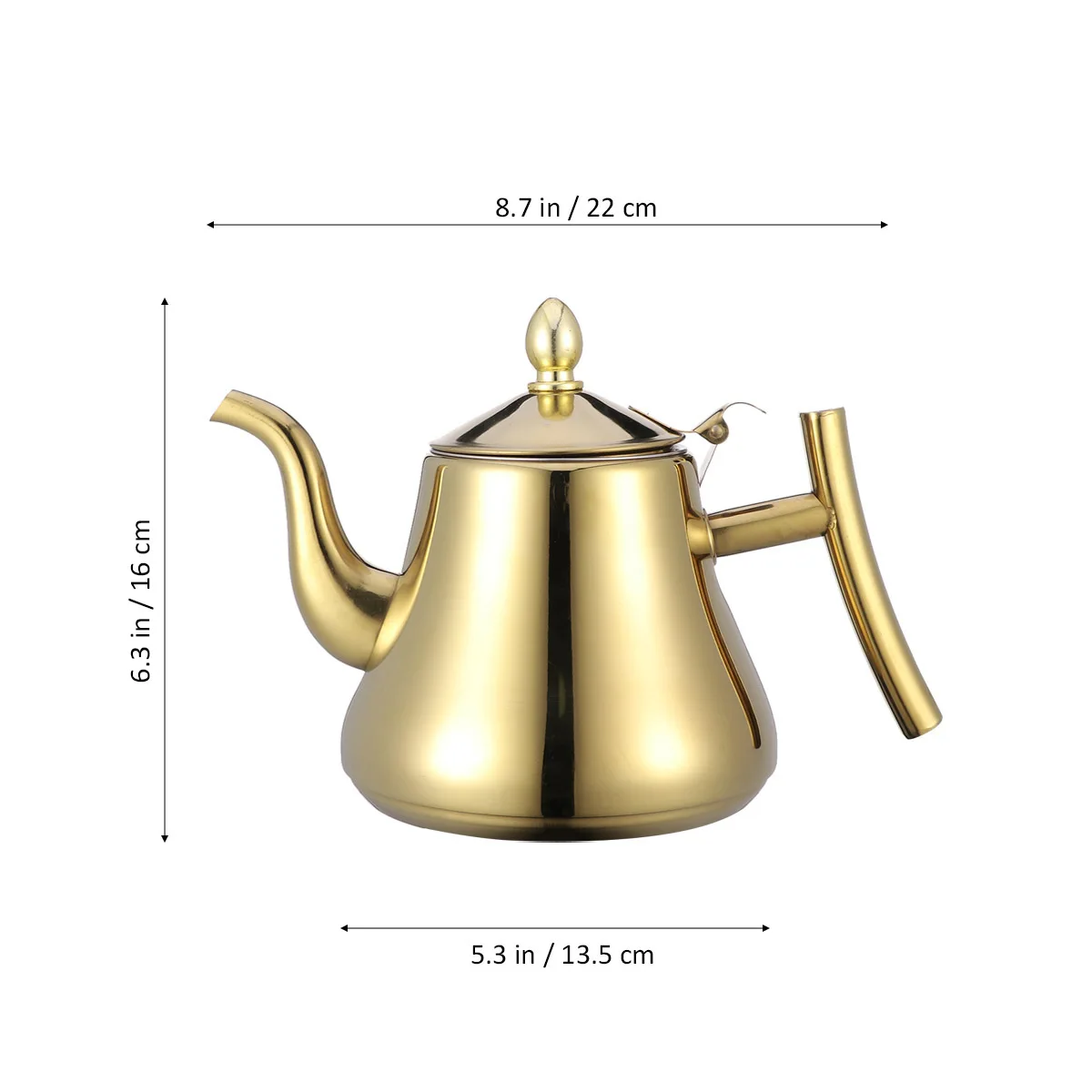 

Stainless Steel Teapot Hot Water Kettle Stove Top Easy Cleanup Electric No Rust Home Restaurant Looking