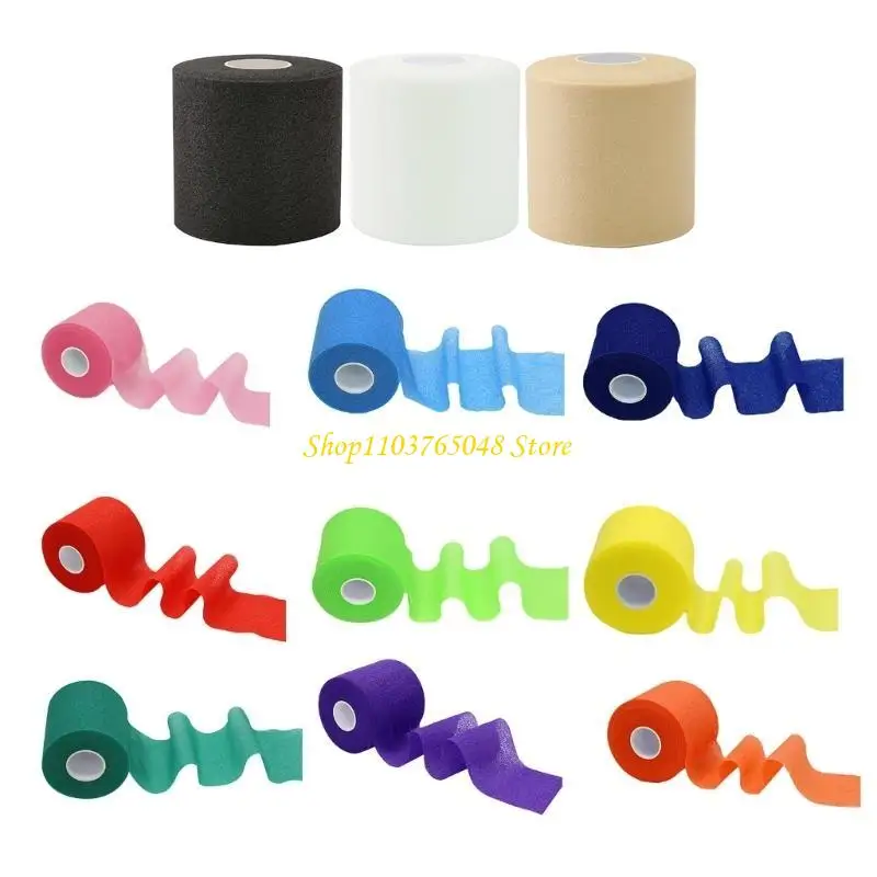 R53E Soft Sports Tape, 1 Roll Wrap Tape Sponges Underwrap Tape, Not-Adhesive Protective Foams Wrap for Ankle, Wrist, Hand