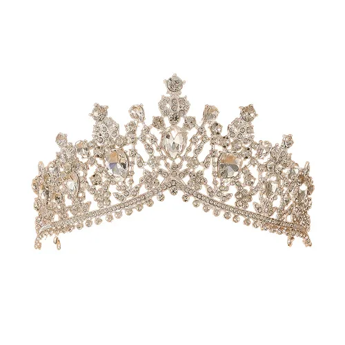 European cross-border crown   headband alloy crown headband bridal headgear wedding hair