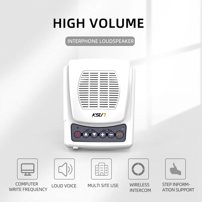 Window Loudspeaker Wireless Two Way Radio Amplifier Portable External Speaker Walkie Talkie for Workshop Kitchen Hospital School