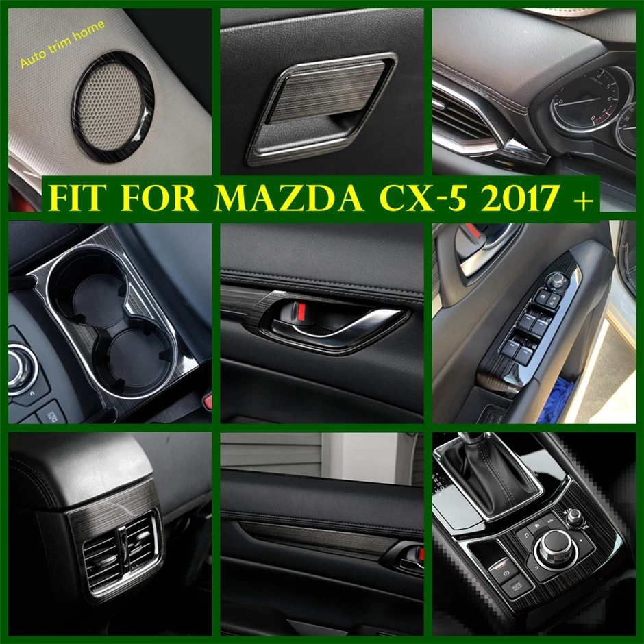 

Pillar A Gear Shift Water Cup Decoration Panel Window Lift Button Cover Trim Fit For Mazda CX-5 CX5 2017 - 2024 Car Accessories