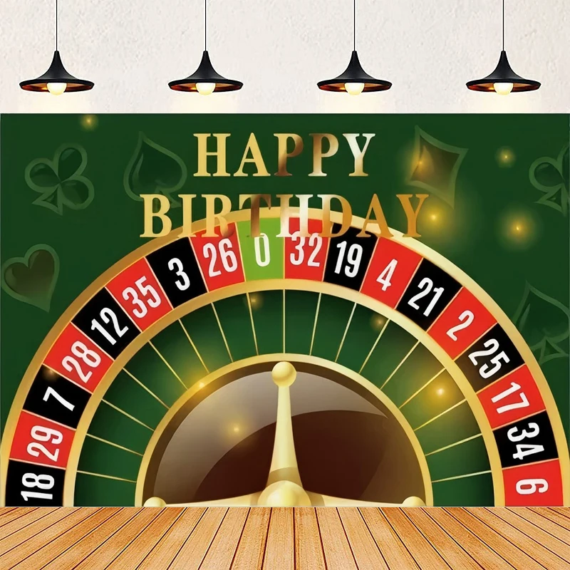 

Photography Backdrop Poker Dice Casino Theme Background For Adults Happy Birthday Party Photo Decoration Banner