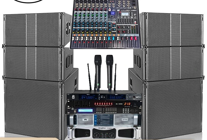 Double 10-inch linear array speakers, large-scale singing performance linear array speakers