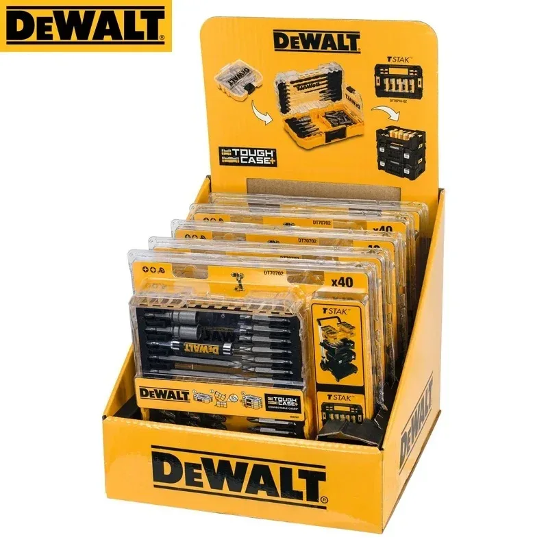 DEWALT DT70702 40 PCS Impact Screwdriver Bit Set With Tough Case Fits TStak Caddy Cordless Drill Driver Bits Set Accessories