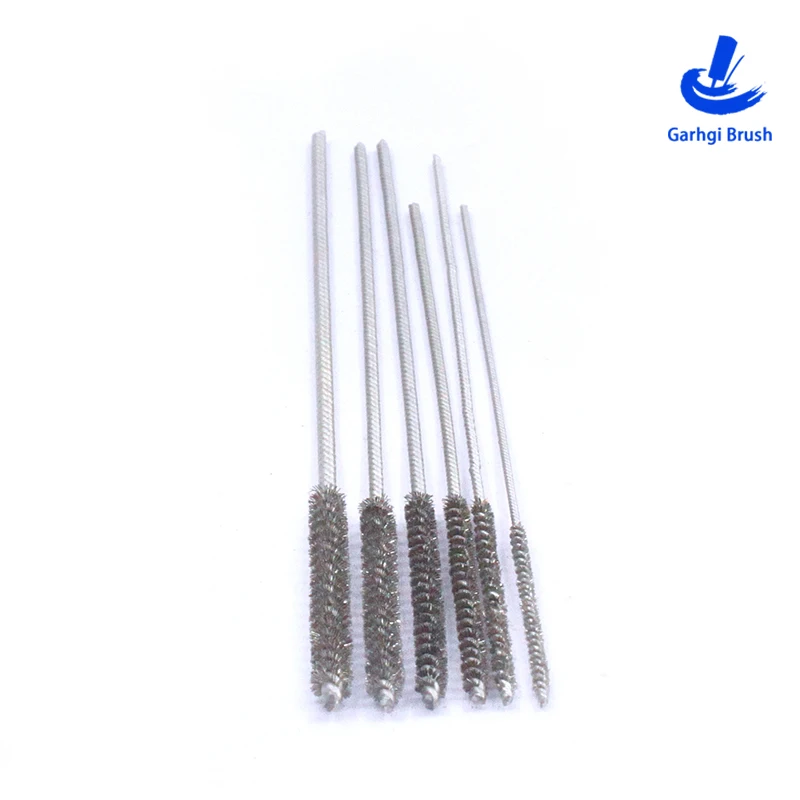 DIY Drill Brushes φ1.5-6mm Stainless Steel Wire Tube Brush for ID Deburring Polishing Cleaning Dirt Removing