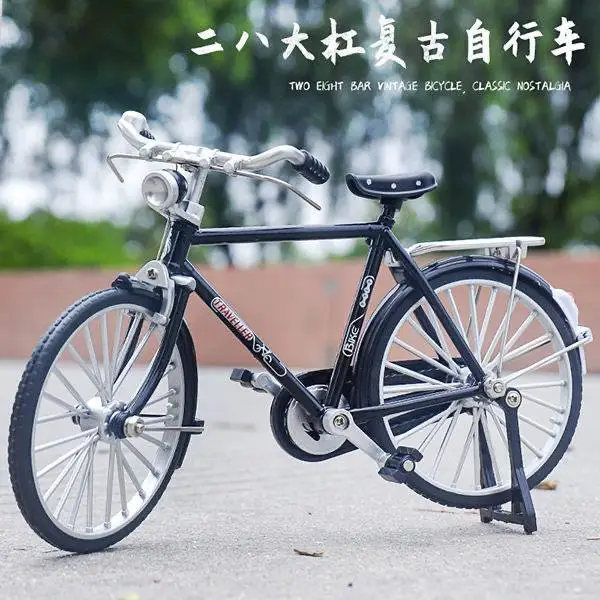 Eenvoudige Retro Demontage en Montage Versie Legering Fiets Model Montage Ornament Fiets 1:10 Model