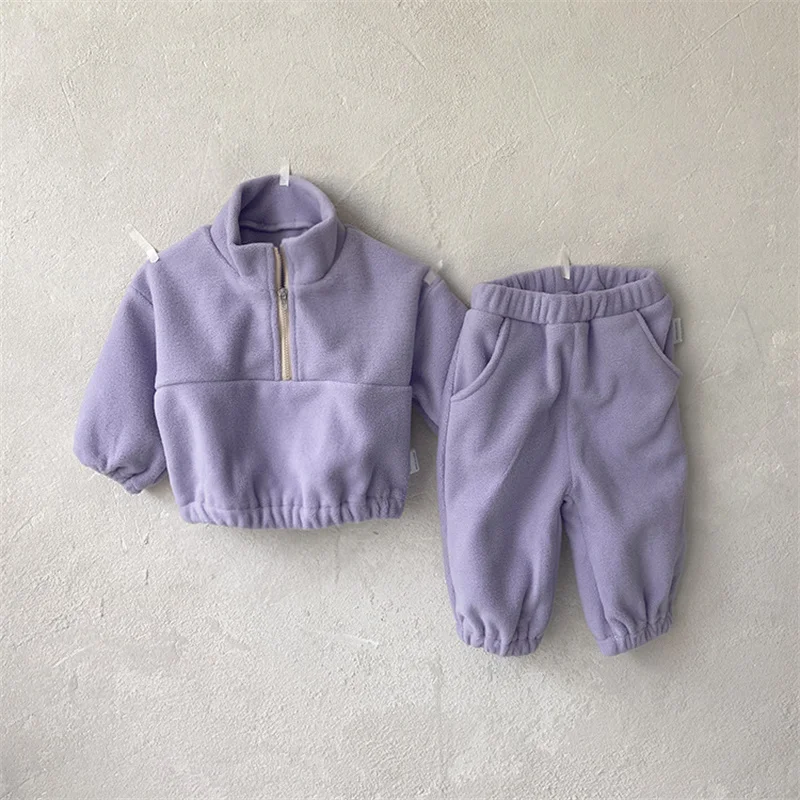 Boys Sweatshirts +Pants Kids Suits 2PCS/Set Cotton 2025 Apricot Spring Autumn Cotton High Quality Christmas Gift Children Clothi