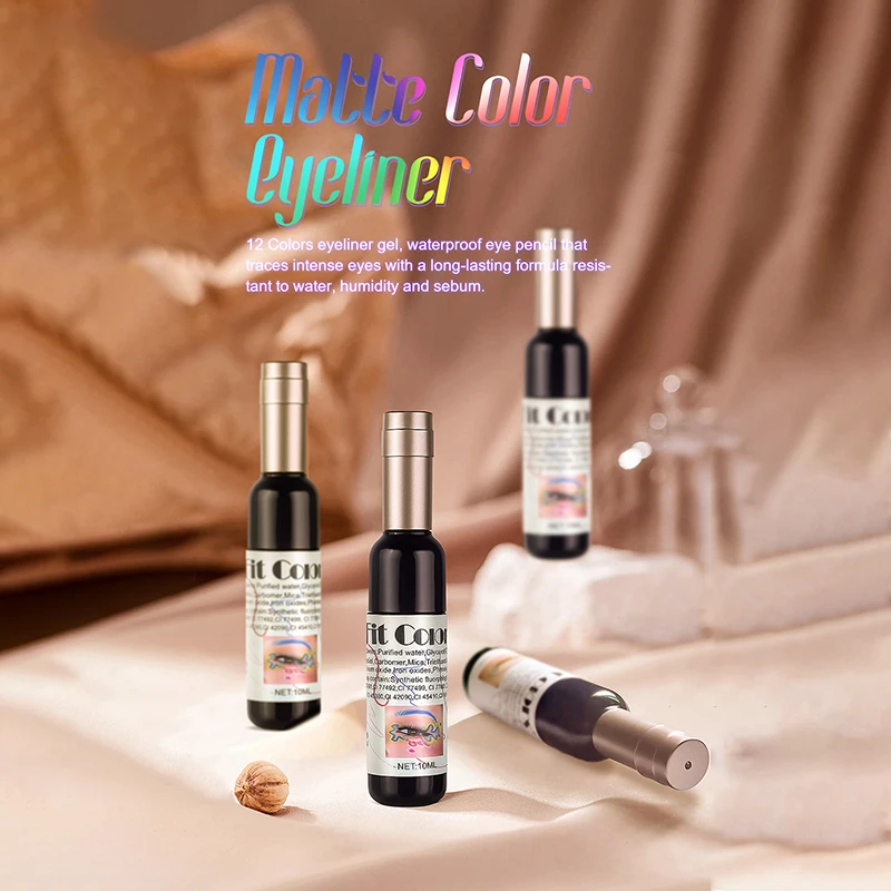 Rotwein flasche Eyeliner bunte Flüssigkeit wasserdicht und farblos super fein Bürsten kopf Eyeliner flüssiges Halloween Bühnen Make-up