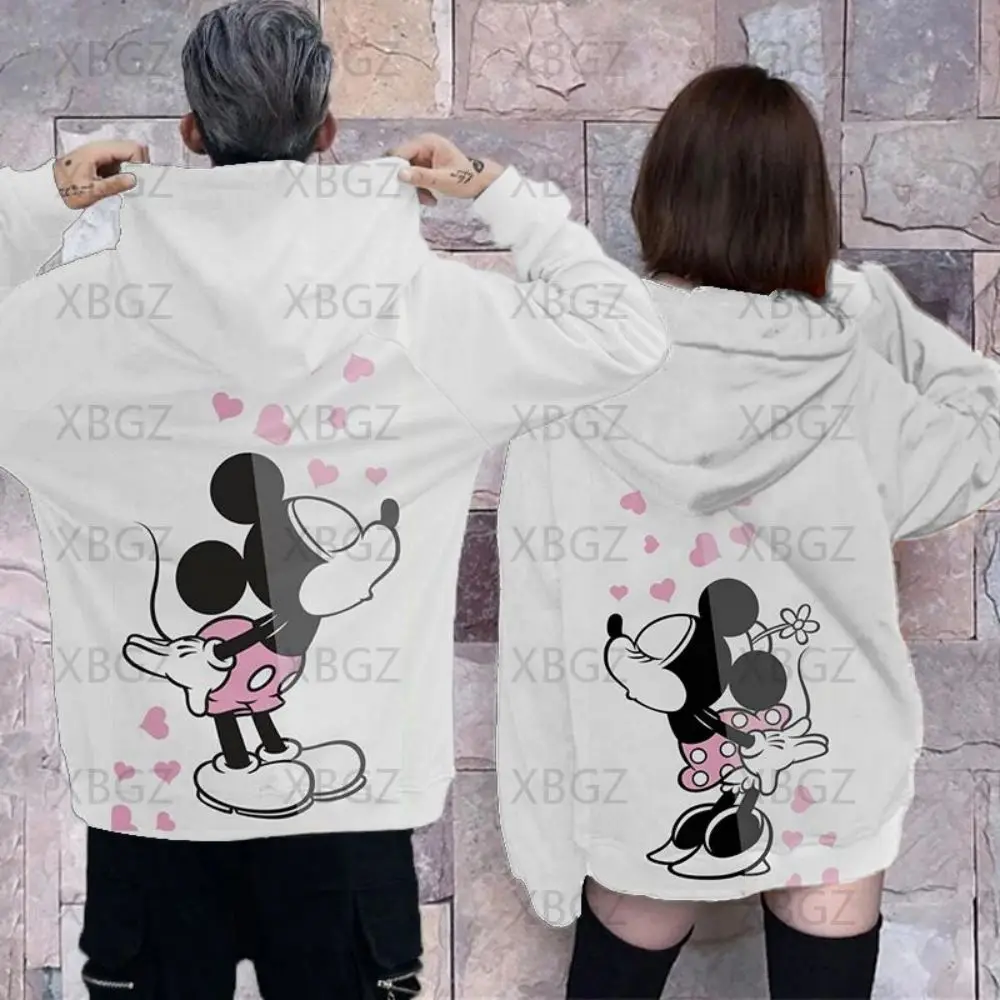 Couple Outfit Sweatshirt Woman Children\'s Hoodie Men\'s Minnie Mouse Hoodies Print Top Disney Women Clothing Fashion Sweatshirts
