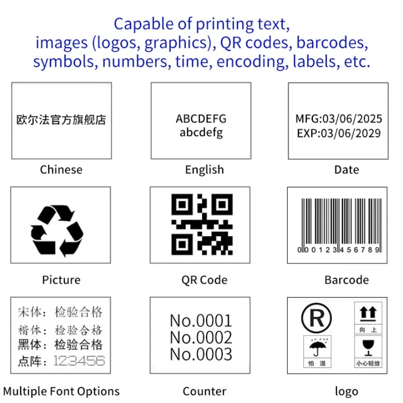 Portable Mini Handheld Inkjet Printer Gun Intelligence Logo Fast Dry New Condition for Printer Label Printer