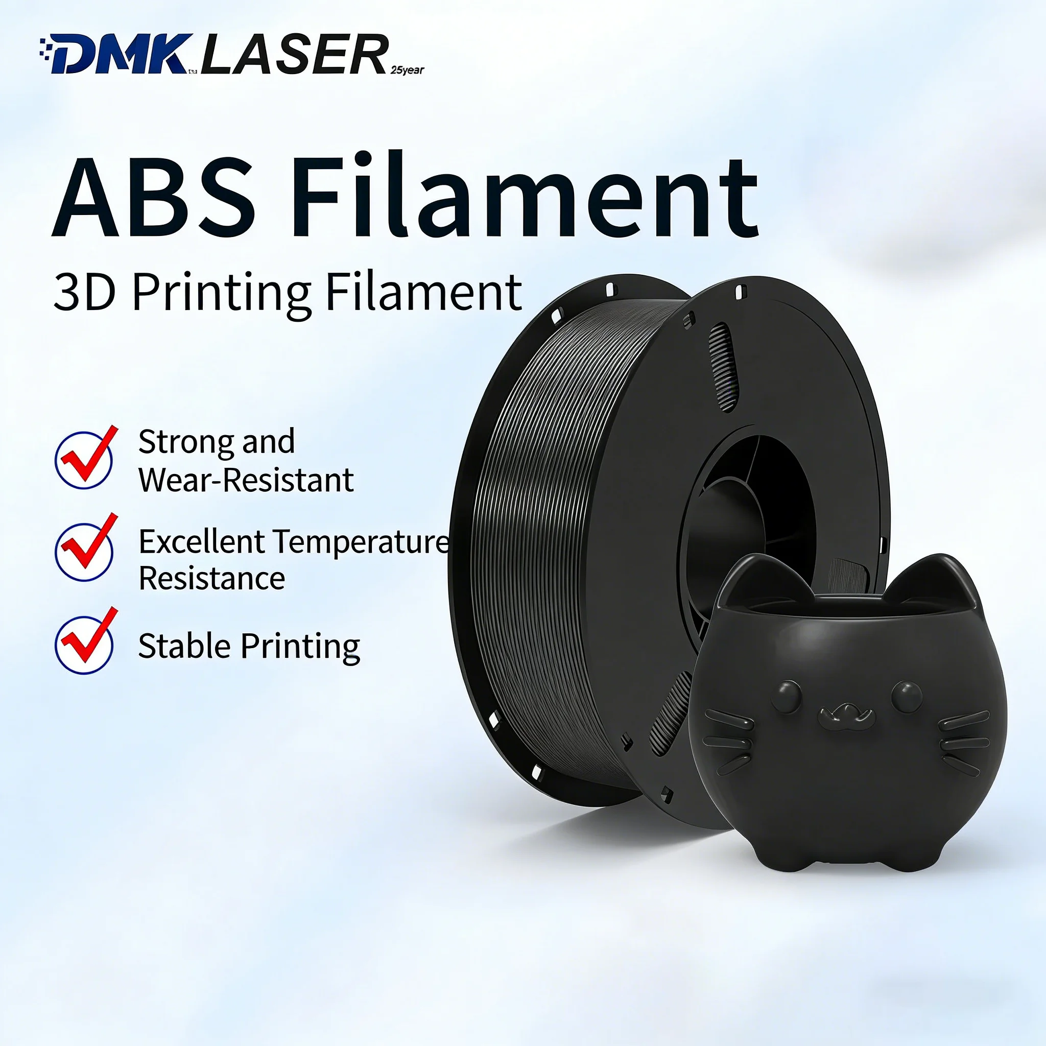 Demarklaser 3D Printer ABS Filament 1KG Multiple Colors 3D Printing Consumables High Heat Resistance For Bambu Lab Creality