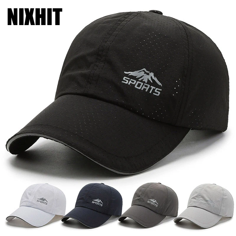 NIXHIT Summer Outdoor Sports Breathable Hole Quick Drying Men Women's Baseball Cap Travel Fishing Climbing Runnning Golf Hat