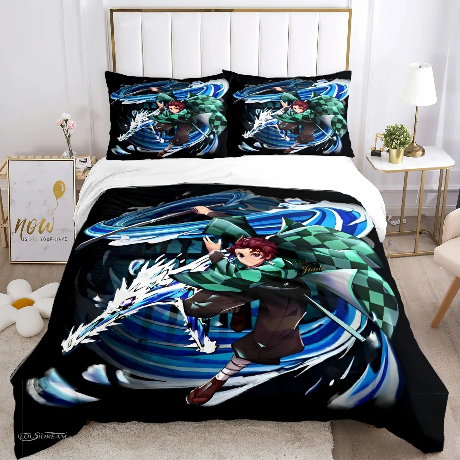 Cartoon D-Demon Anime All Season Duvet Cover comforter Bedding sets Soft Quilt Cover and Pillowcases SingleDoubleQueenKing