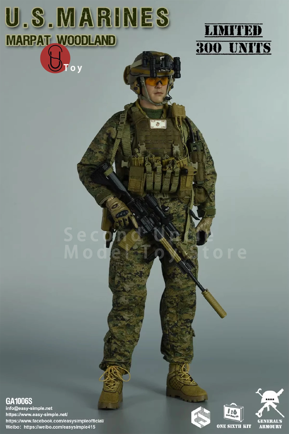 

Easy&Simple ES GA1006 S 1/6 U.S.Marines Marpat Woodland Limited To 300 units Military Action Figure Full Set Model Toys Gift